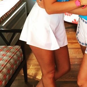 White high waisted shorts